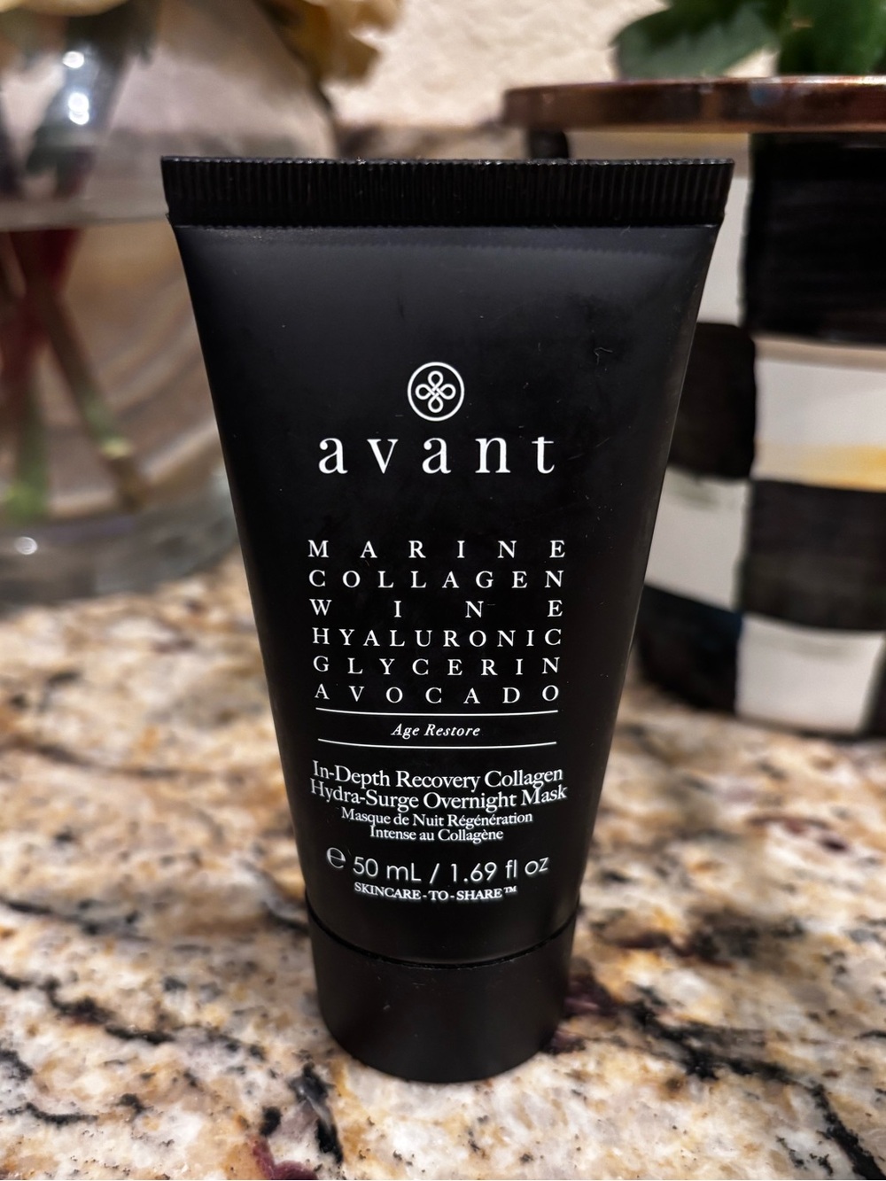 Black Marine Collagen Hydra-Surge Overnight Mask by Avant